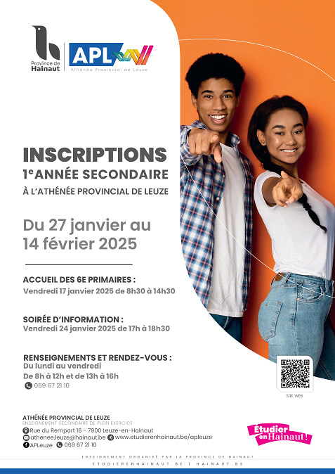 APleuze affiche inscriptions 1re