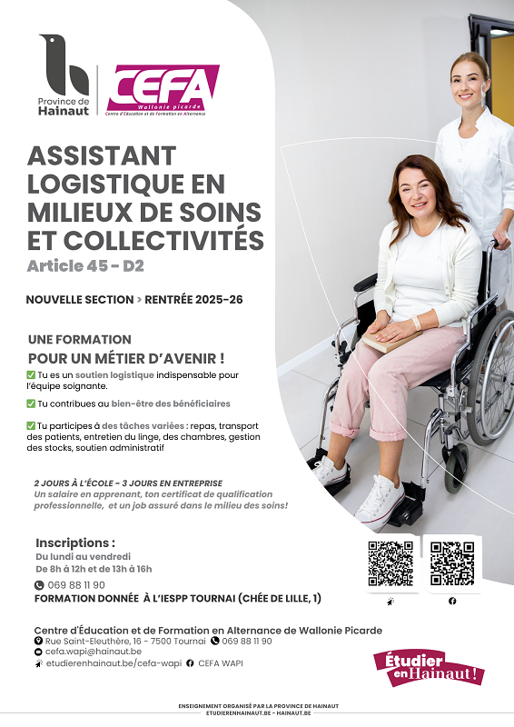 Deviens Assistant.e logistique en milieux de soins et collectivités