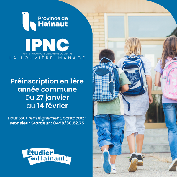 Inscription en 1ère année commune IPNC 2025