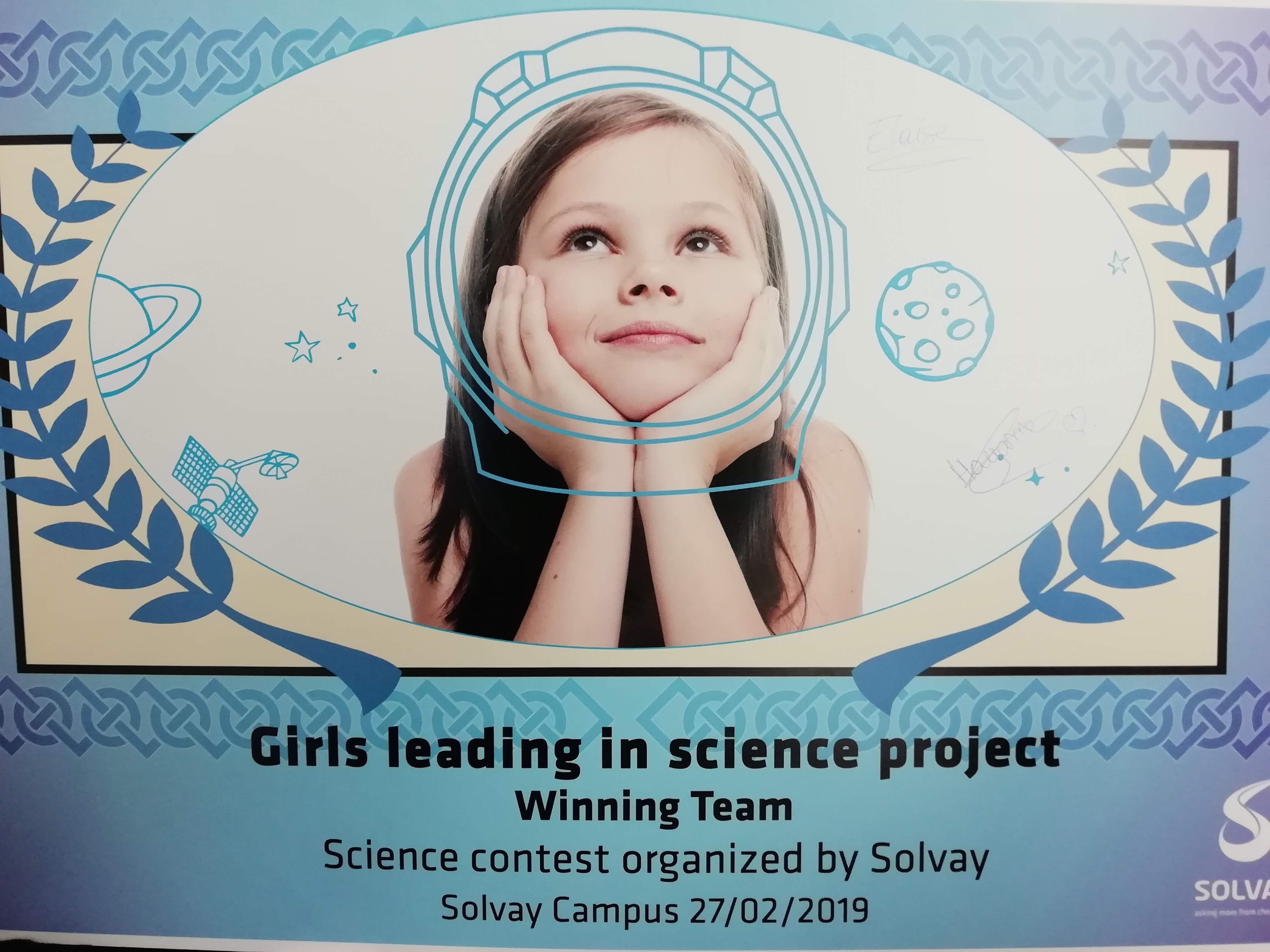 L’IPES d’Ath lauréat du concours « Girls Leading in Science Project »