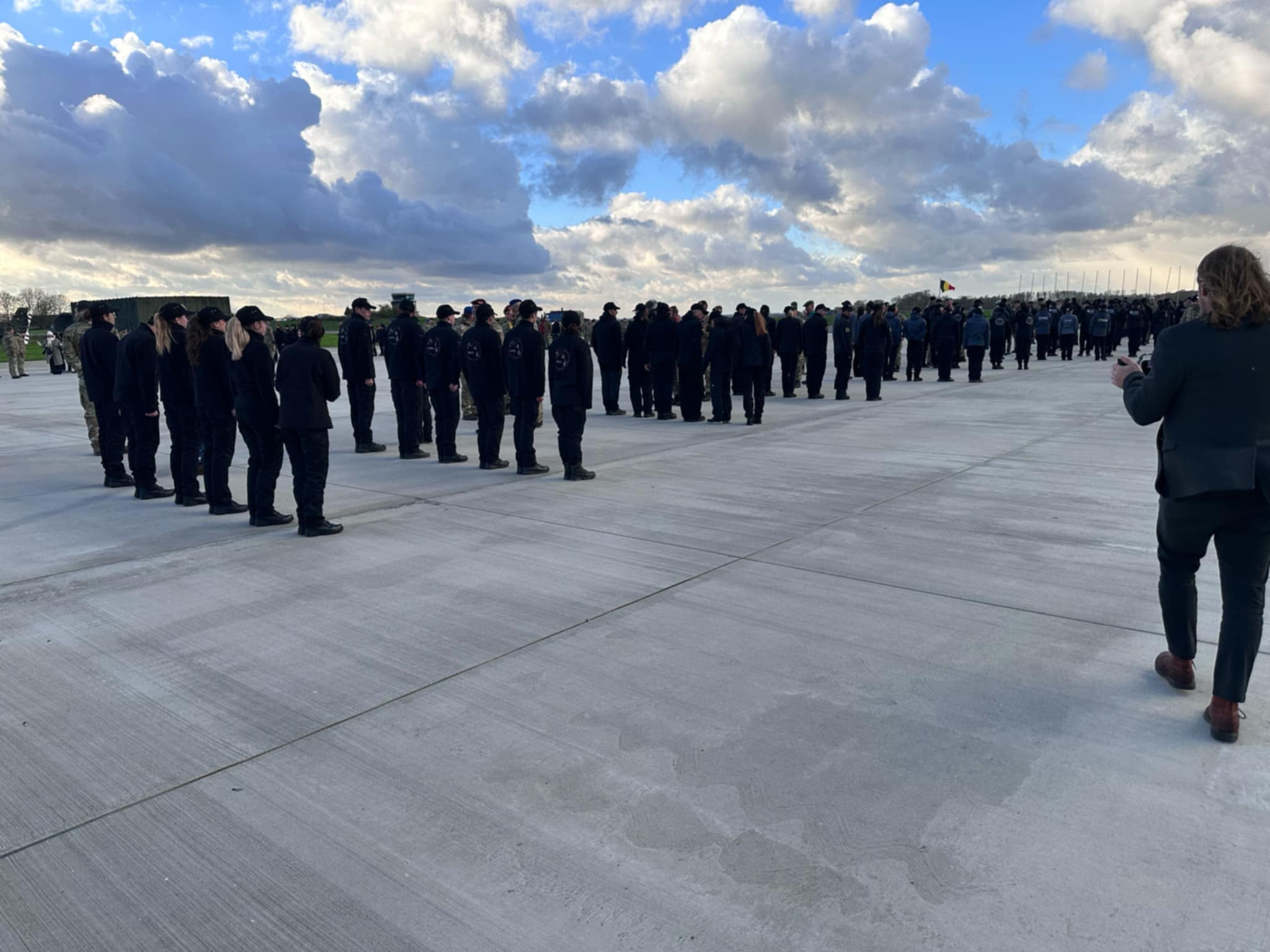 L’Académie provinciale des Métiers de Mons défile à la Base Militaire de Beauvechain