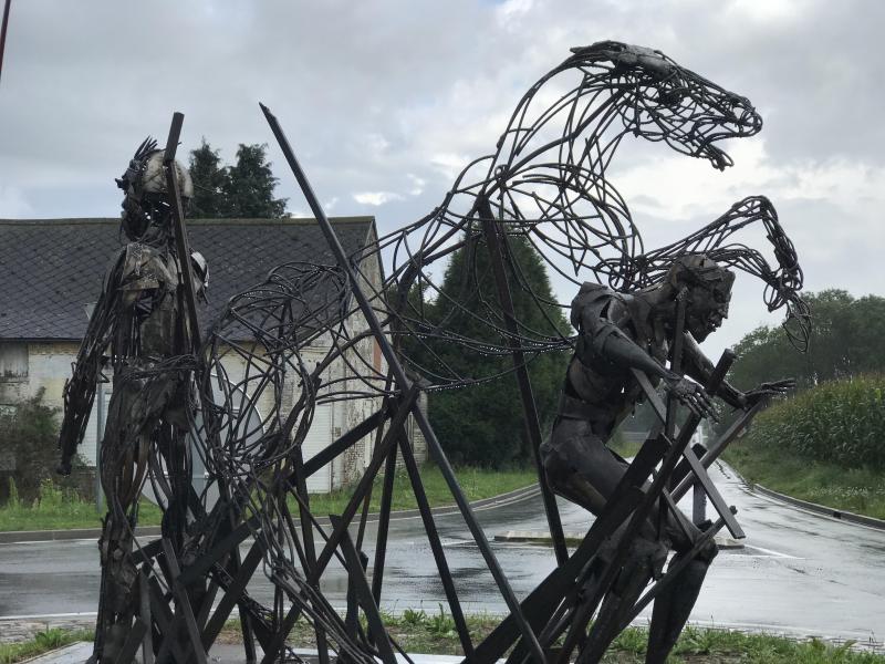 Questions de frontières, une sculpture qui rend hommage à la bataille de Malplaquet