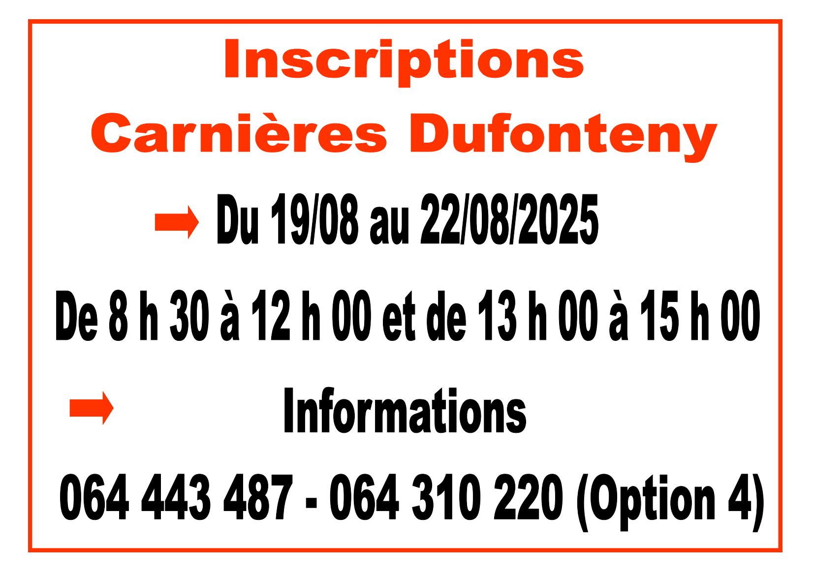 Les inscriptions affiches 01