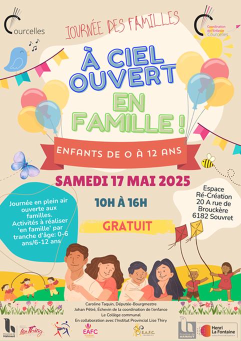 Nos étudiant.e.s du bachelier en accueil et éducation du jeune enfant (AEJE) à la journée des familles ce 17 mai 2025 à Courcelles
